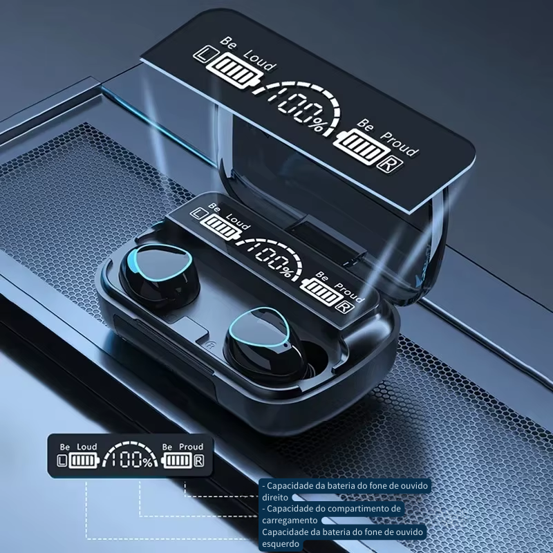 Fones de ouvido Bluetooth M10