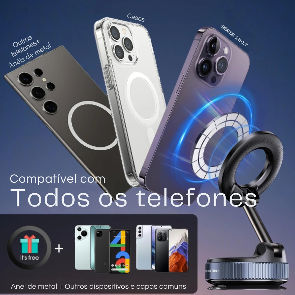 Suporte para celular magnético e portátil - OFERTA VERÃO