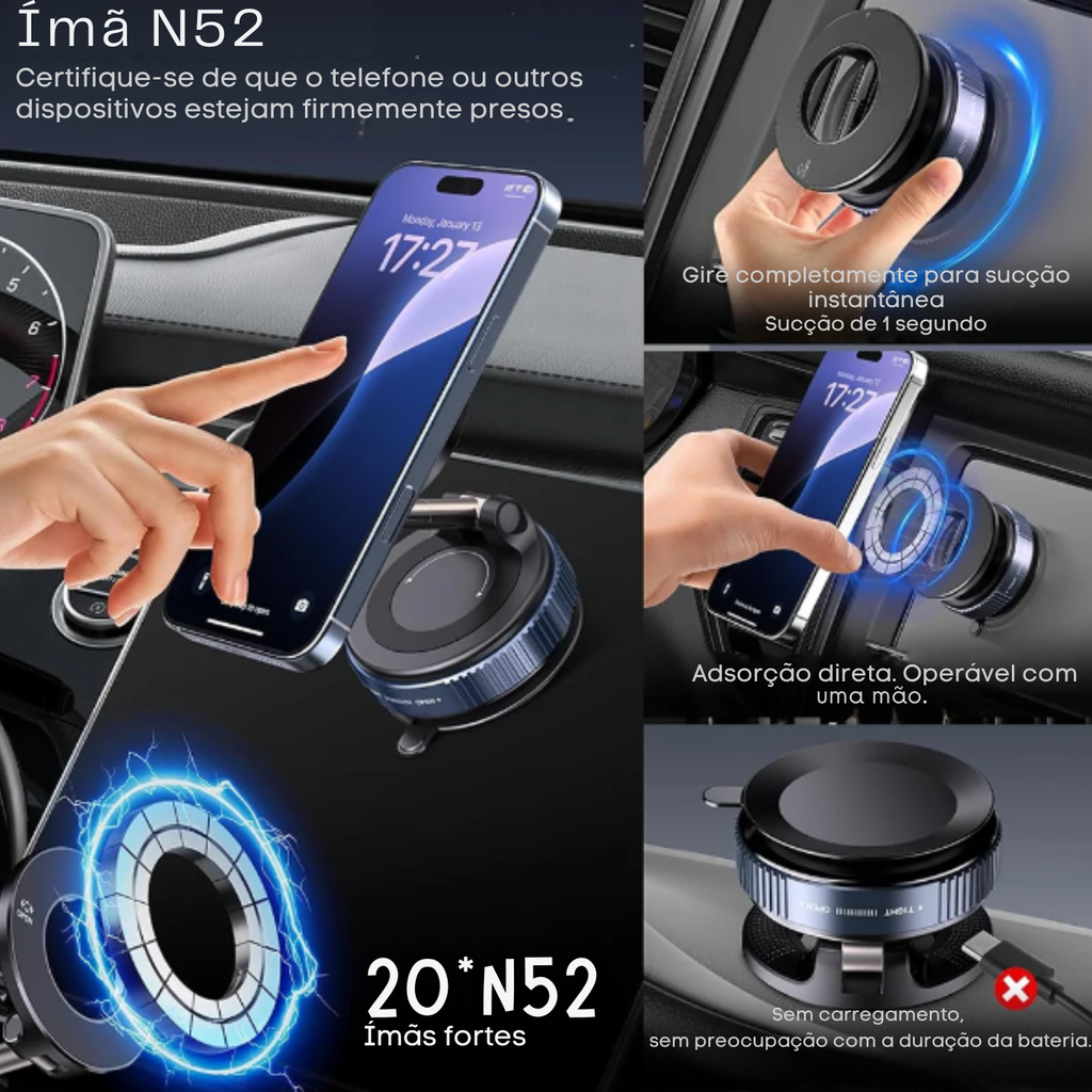 Suporte para celular magnético e portátil - OFERTA VERÃO