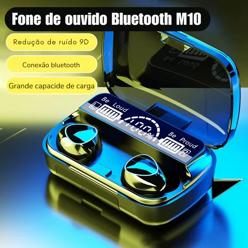 Fones de ouvido Bluetooth M10